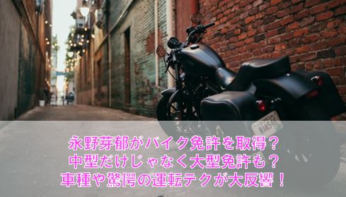 永野芽郁がバイク免許を取得？車種や驚愕の運転テクが大反響！